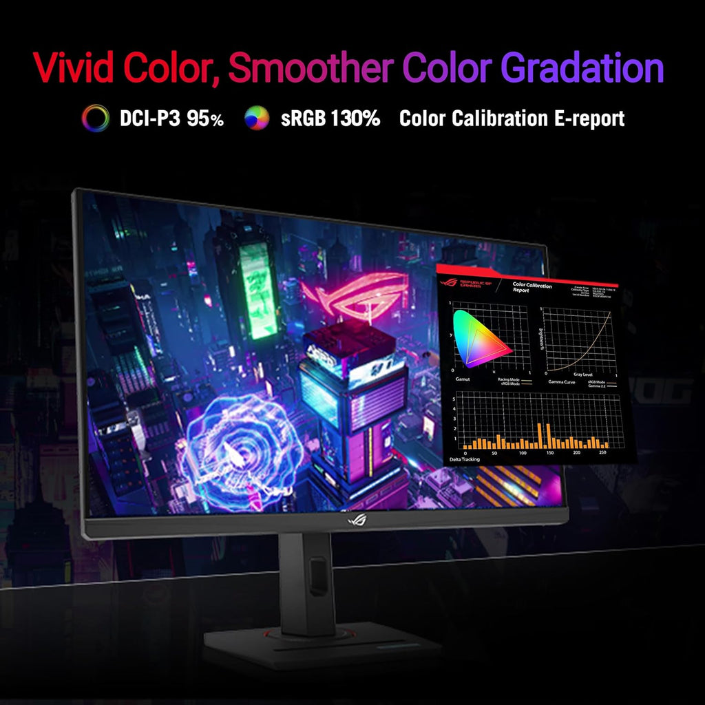 ASUS ROG Strix 27” 4K HDR USB-C Gaming Monitor (XG27UCG) – UHD (3840x2160) Dual Mode (4K 160Hz or FHD 320Hz), 1ms, Fast IPS, Extreme Low Motion Blur Sync, G-SYNC Compatible, AI Gaming, 3yr Warranty