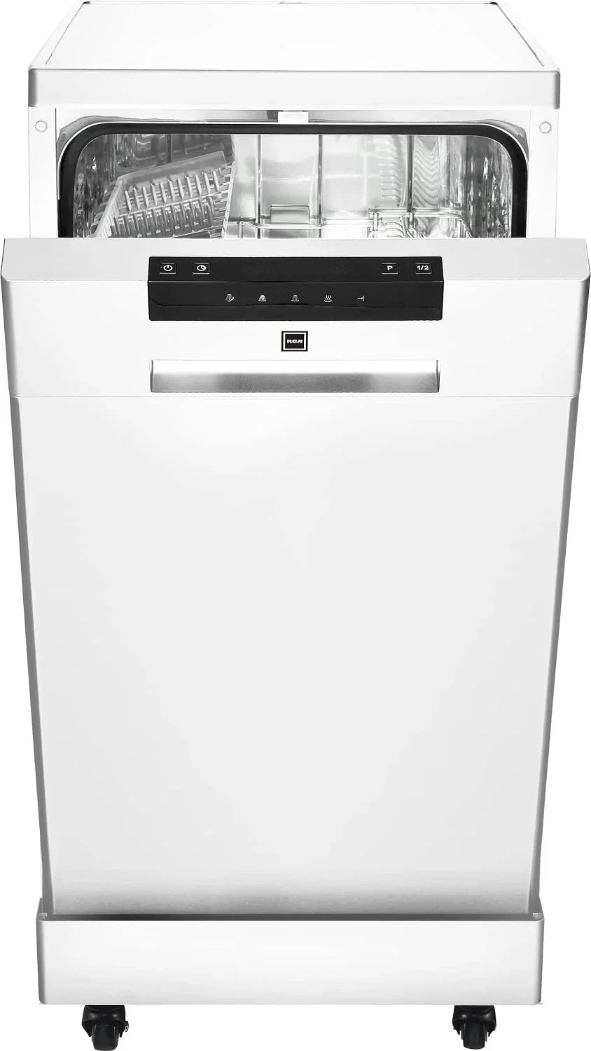 Portable Dishwasher, 18in Wide, 8 Place Settings Capacity, White