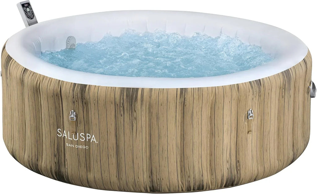 Inflatable Hot Tub Spa (71" x 26") | Portable Hot Tub with 2 Covers (1 Energy-Efficient Thermal Cover and 1 Standard Cover) | Fits Up to 2-4 Persons | Black