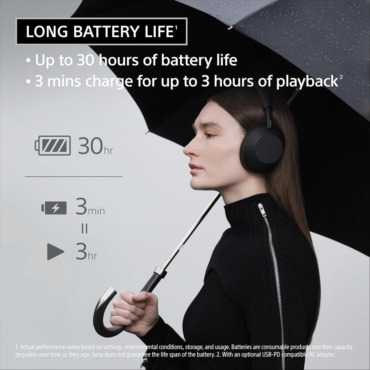 Sony WH-1000XM6 The Best Noise Canceling Wireless Headphones, HD NC Processor QN3, 12 Microphones, Adaptive NC Optimizer, Mastered by Engineers, Studio-Quality, 30-Hour Battery, Black