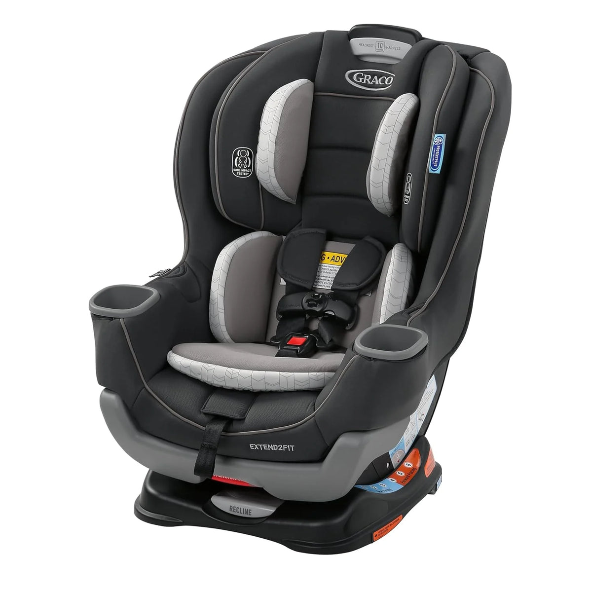 Extend2Fit Convertible Baby Car Seat, Rear and Forward Facing, Adjustable Extension Panel for Extra Legroom, Gotham