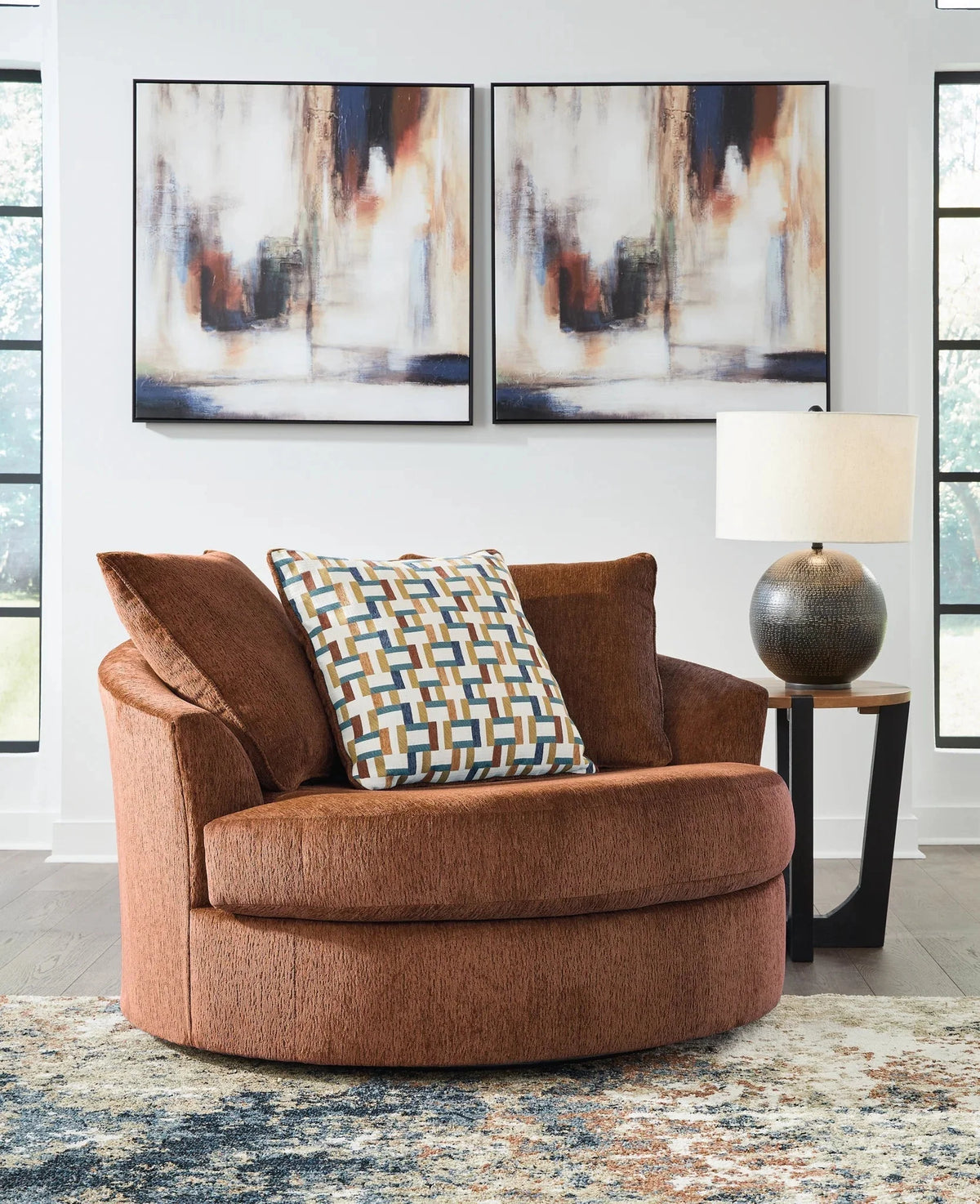 Oversized Swivel Accent Chair