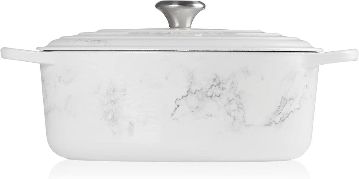 Le Creuset Enameled Cast Iron Signature Oval Dutch Oven, 6.75 qt., Marble