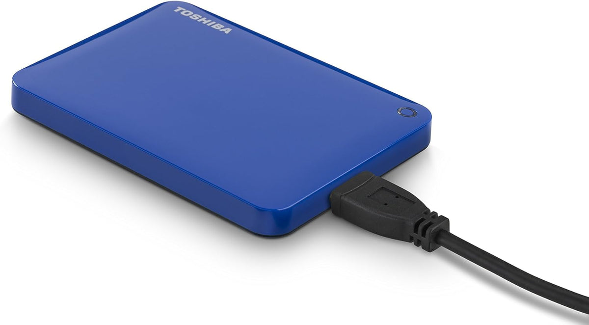 Toshiba Canvio Connect II 1TB Portable Hard Drive, Blue (HDTC810XL3A1)