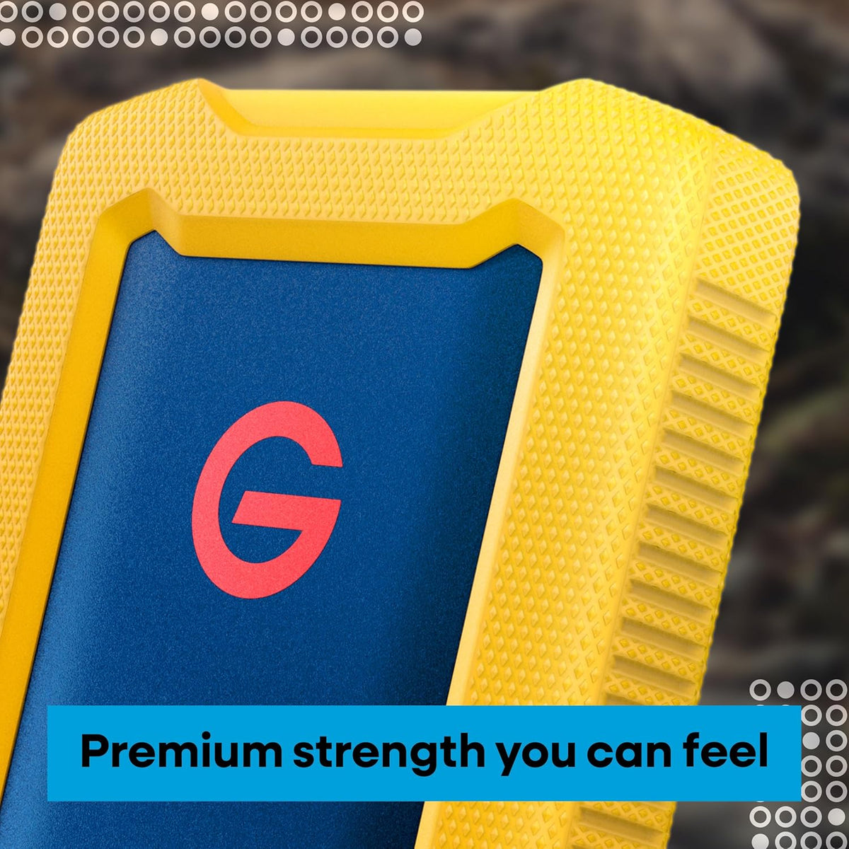 1TB G-Drive ArmorATD Rugged, Durable Portable External HDD, Up to 130MB/s, USB-C (5Gbps), USB 3.2 Gen 1 – SDPHE1G-001T