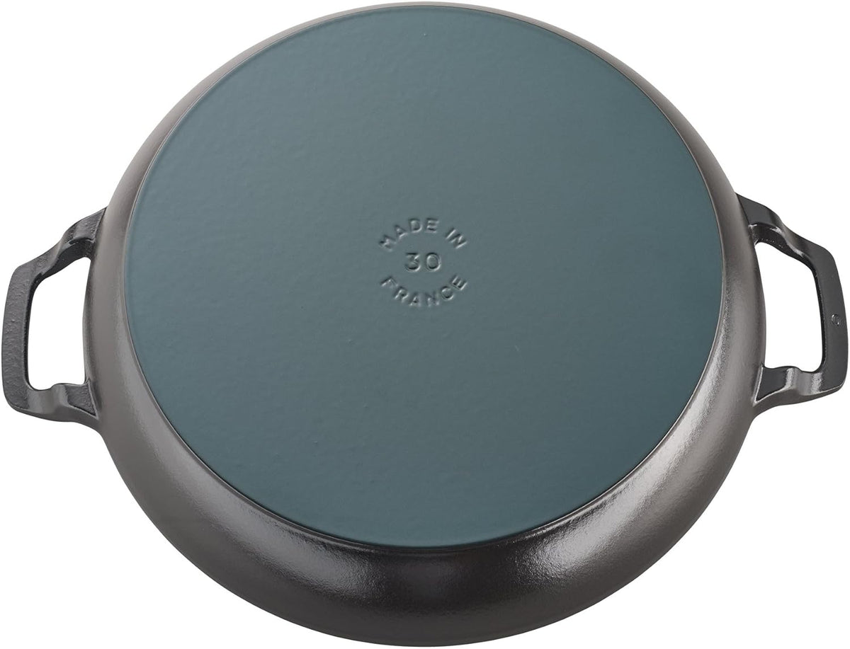 Staub Cast Iron Braiser with Glass Lid, Dutch Oven, 3.5-quart, serves 3-4, Made in France, Matte Black