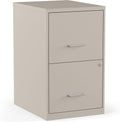STAPLES Vertical File Cabinet for Letter/Legal Files, 2-Drawer, Letter/Legal Compatible, Locking, Putty