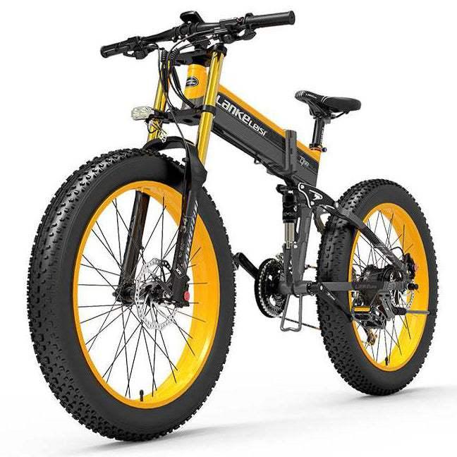 Lankeleisi XT750 Plus 1000W 26" Fatbike Dual Crown Fork Faltbares E-Mountainbike 17,5Ah