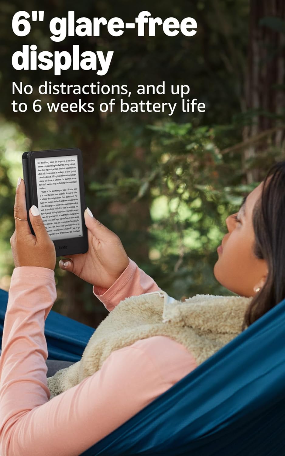 Amazon Kindle 16 GB (newest model) - Lightest and most compact Kindle, now with faster page turns, and higher contrast ratio, for an enhanced reading experience - Matcha