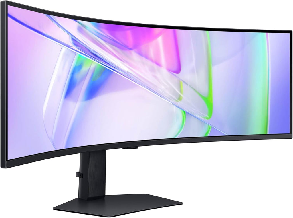 Samsung 49” Business Curved Ultrawide Dual QHD Computer Monitor, USB-C, DisplayPort, HDMI, 120Hz, VESA DisplayHDR 400, Built-in Speakers, Height Adjustable Stand, Eye Care, LS49C954UANXZA, 2024