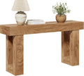 LITTLE TREE 63 Inches Long Console Table for Entryway, Sofa Table Behind Couch, Wooden Entry Table Foyer Hallway Table, Industrial Console Sofa Table for Living Room, Oak Color