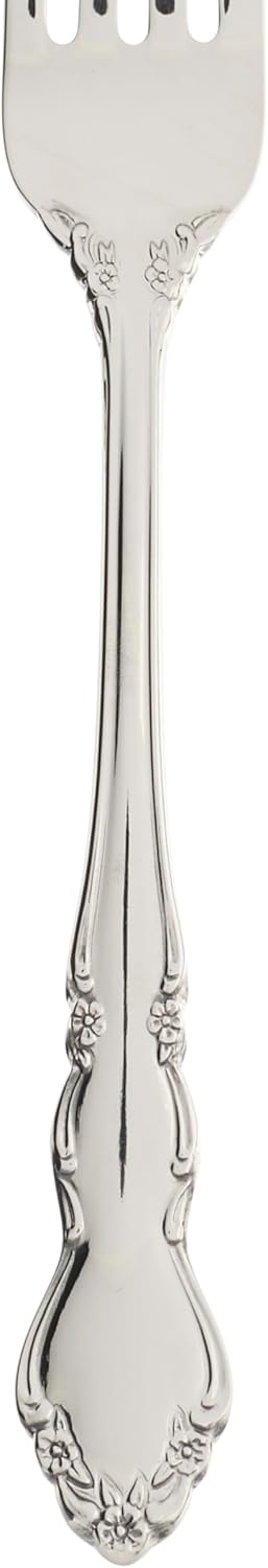 Oneida Silverware Set For 8, Dover 45-Piece Fine Flatware Set with Serving Utensils, Service For 8, 18/10 Stainless Steel, Ornate Pattern, Dishwasher Safe, Knives Spoons & Forks Set (Silver 45 Pieces)