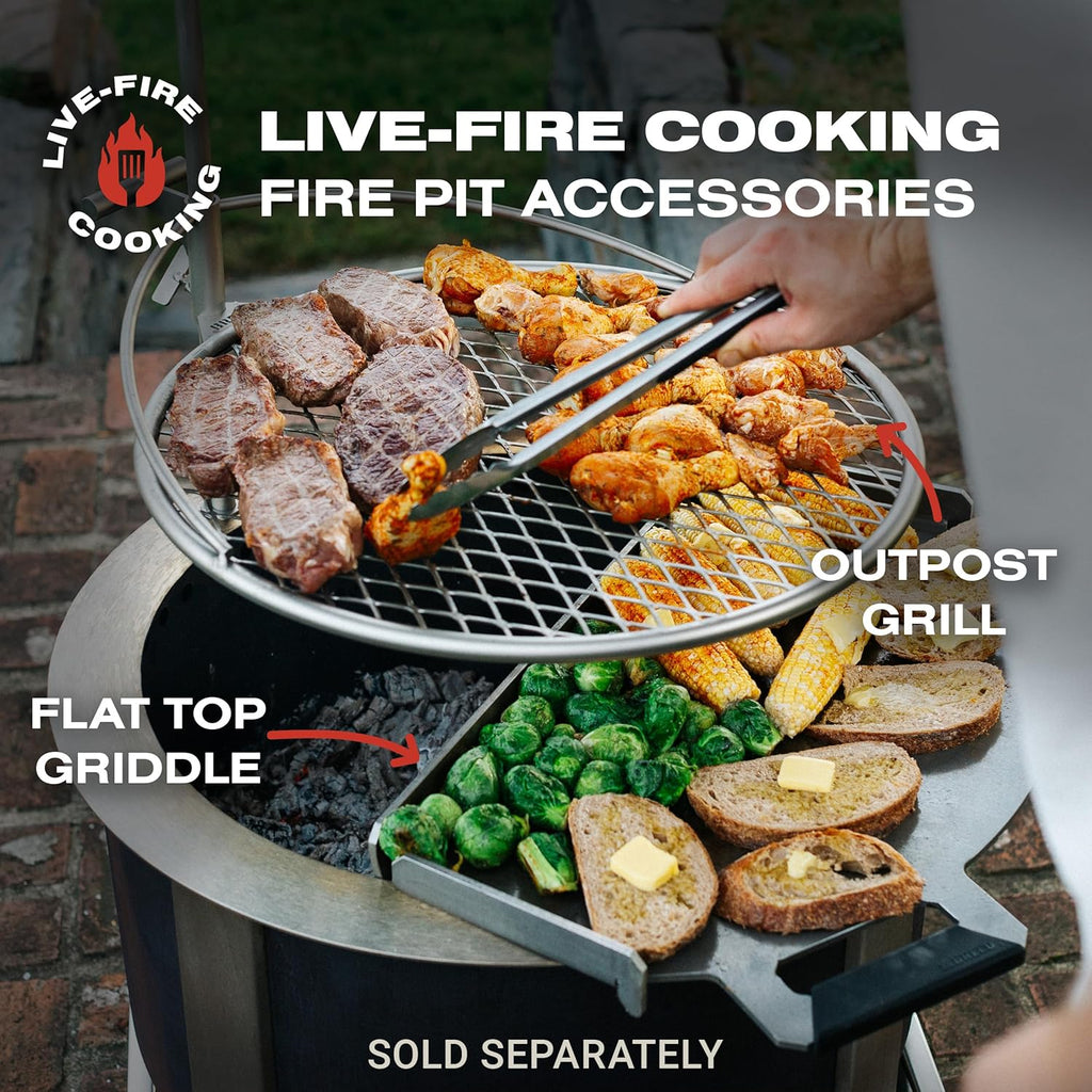 Breeo Smokeless Fire Pit (X Series 24, Corten Steel) | 27.5 inch Smokeless Firepit for Outside | 62 Pounds | Ideal for Families Compatible with Wide Range of Breeo Accessories