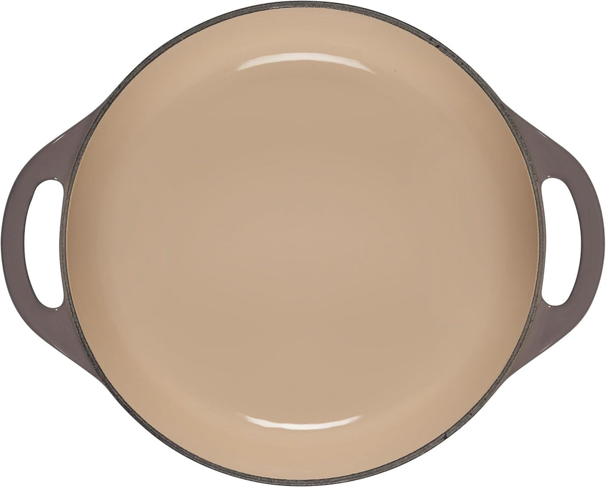 Le Creuset Cast Iron Shallow Round Dutch Oven, 2.75qt, Oyster