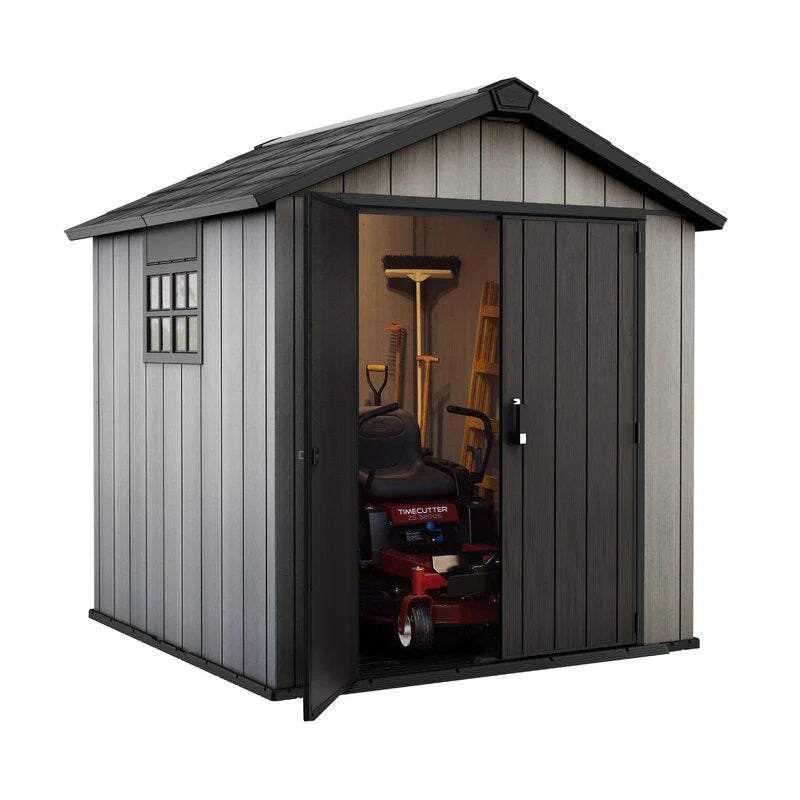 Oakland 7.5 ft. W x 7.5 ft. D Plastic Storage Shed