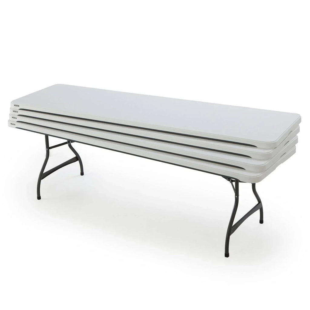 Lifetime 4-Pack Commercial Stacking 8 ft Folding Table - White (80344)