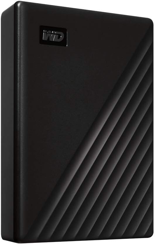 WD 5TB My Passport, Portable External Hard Drive, Black, backup software with defense against ransomware, and password protection, USB 3.1/USB 3.0 compatible - WDBPKJ0050BBK-WESN