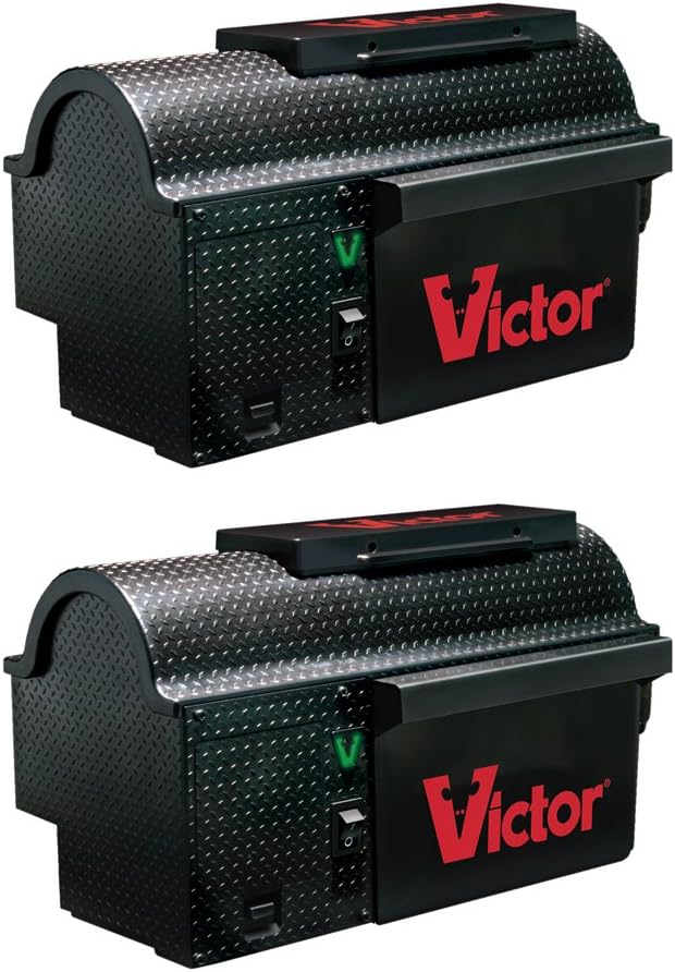 Victor M260 Indoor Multi-Kill Humane Electronic Mouse Trap - No Touch, No See Electronic Intant Kill Mouse Trap - 2 Traps, Black