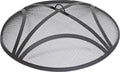 Sunnydaze Outdoor Patio Fire Pit Screen - Reinforced Steel Mesh Round Fire Pit Spark Screen with Handle - 30" Diameter