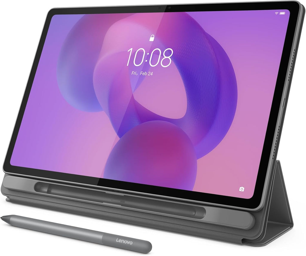 Lenovo Idea Tab Plus - Lightweight Tablet - 12.1″ 2.5K IPS Touchscreen Display - 90Hz - MediaTek Dimensity 6400-8GB Memory - 128GB Storage - Integrated Arm Mali-G57 MC2 - Lenovo Tab Pen & Folio Case