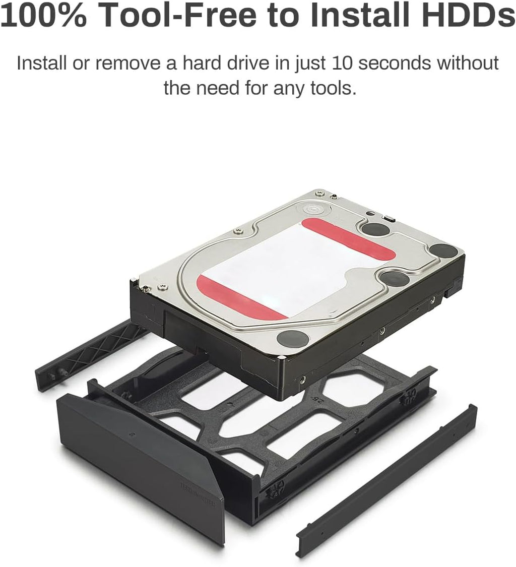 TERRAMASTER D4-320 External Hard Drive Enclosure - 4bay USB 3.2 Gen2 10Gbps Type-C USB Storage Hot Swappable Plug and Play (Diskless)