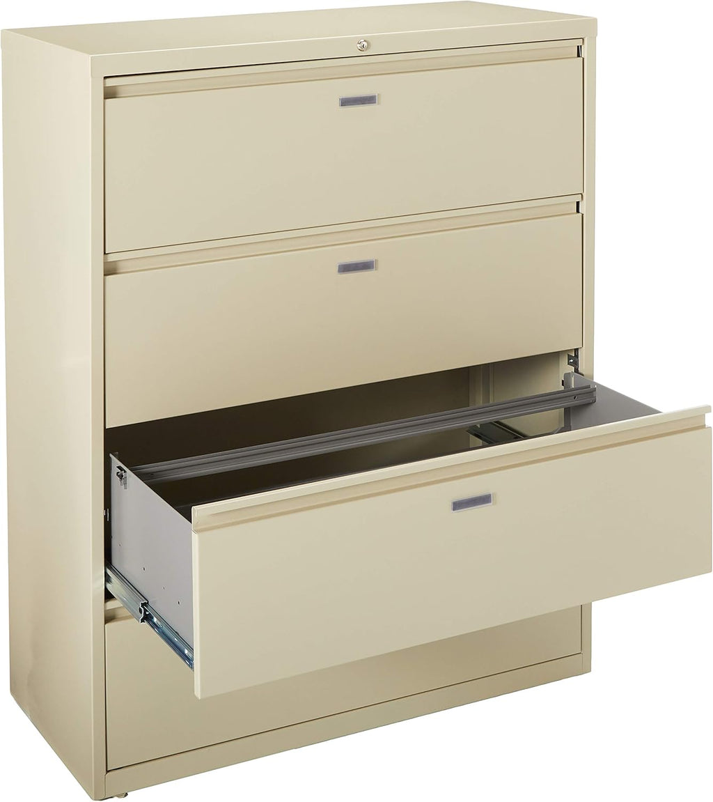 Lorell 4-Drawer Lateral File, 42 by 18-5/8 by 52-1/2-Inch, Putty