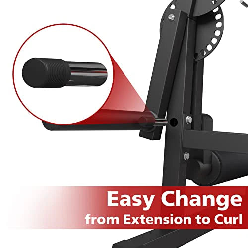 GMWD Leg Extension Machine and Curl, Lower Body Special Leg Machine, Adjustable Leg Exercise Bench